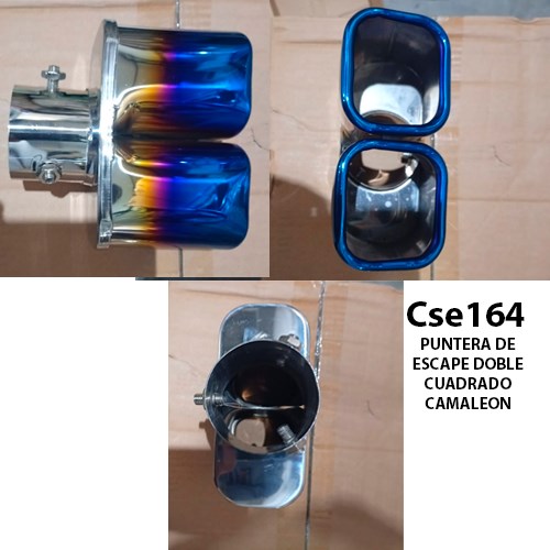PUNTERA DE ESCAPE DOBLE CUADRADO CAMALEON PX