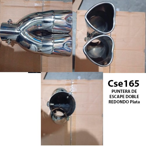PUNTERA DE ESCAPE DOBLE REDONDO Plata PX