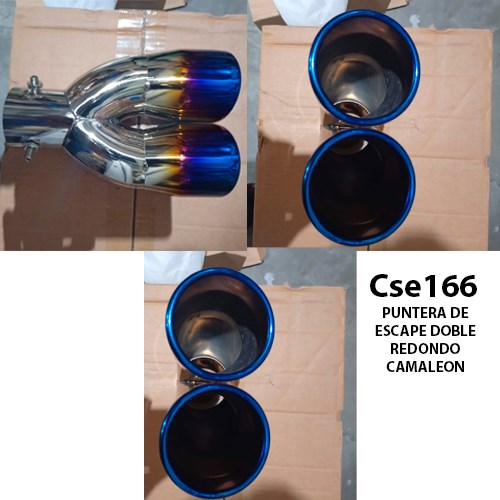 PUNTERA DE ESCAPE DOBLE REDONDO CAMALEON PX