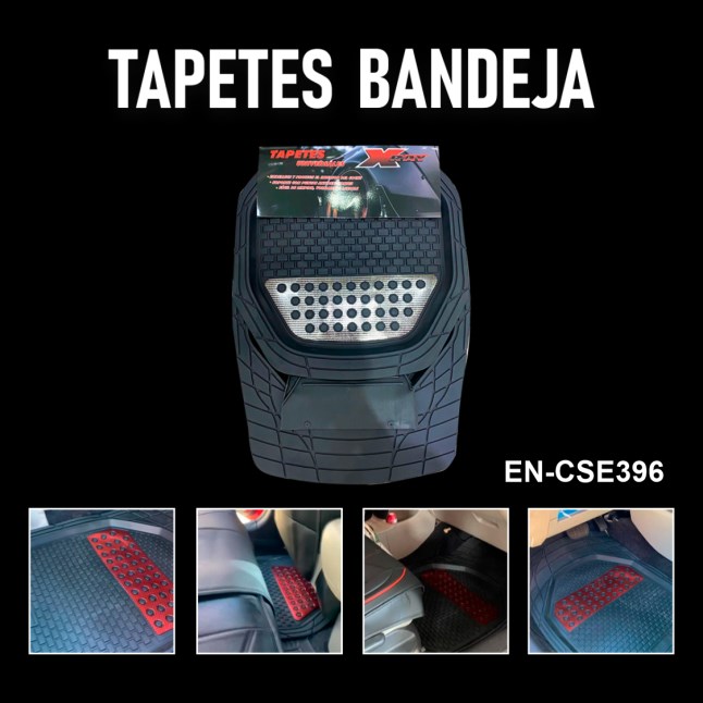 TAPETE BANDEJA XRAY CARBONO PLATA  5 PIEZAS