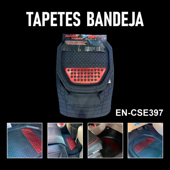 TAPETE BANDEJA  XRAY CARBONO ROJO 5 PIEZAS