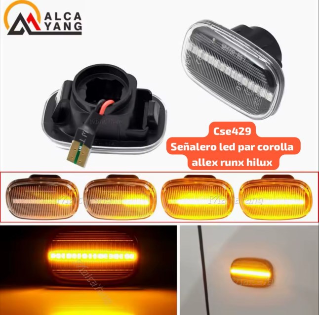 SEÑALERO LED P/ COR/ALLEX/RUNX 2Piezas negro