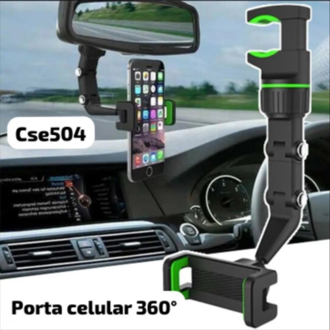 PORTA CELULAR 360 P/ ESPEJO RETROVISOR