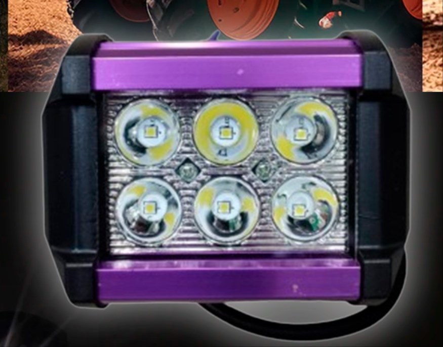 FARO AUXILIAR HYPER LEDS IR-1810 8-80V 18W 6000K 1200LM MORADO