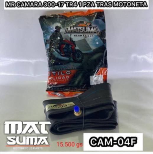 CAMARA 300-17 TR4 1 PZA TRAS MOTONETA