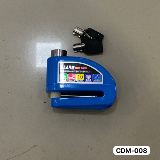 CANDADO PARA DISCO DE FRENO CON ALARMA AZUL