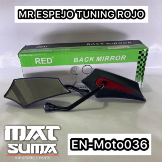 ESPEJO TUNNING-ROJO