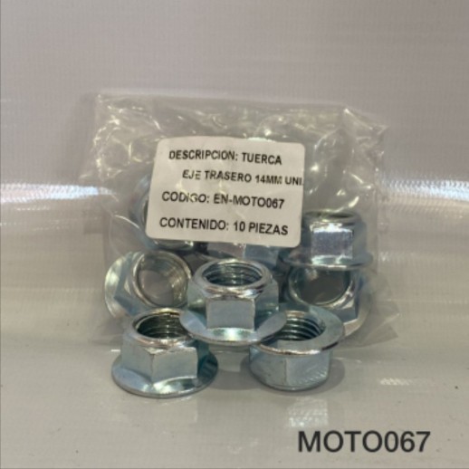 TUERCA EJE TRASERO 14MM SET