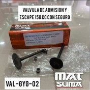 KIT VALVULAS MATSUMA ADMISION Y ESCAPE BIZ 125
