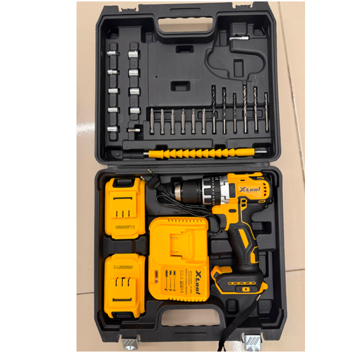 XTOOL Taladro inalambrico 21v sin escobillas con madril metal *1 batería (5 celdas)*2 cargador*1