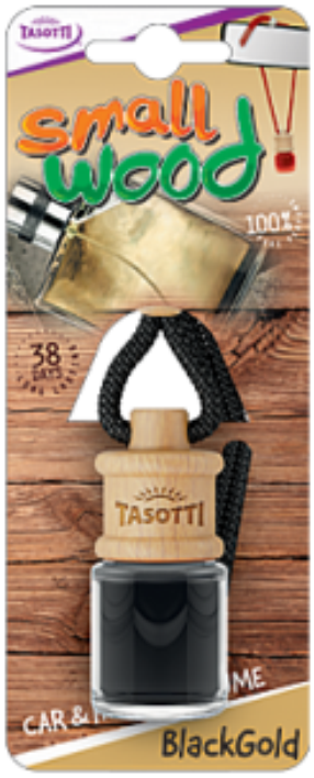 TASOTTI SMALL WOOD LONG BLACK GOLD