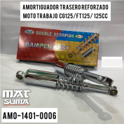 AMORTIGUADOR TRASERO REFORZADO MOTO TRABAJO CG125/FT125 125CC