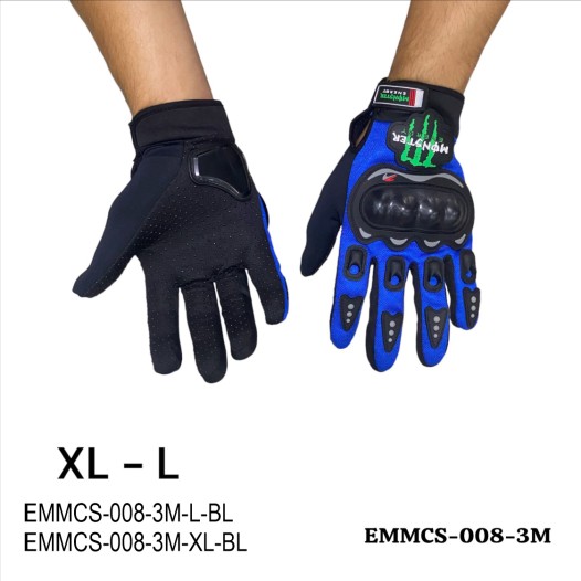 GUANTE MOTO RODA AZUL PROTEC PLASTIC XL