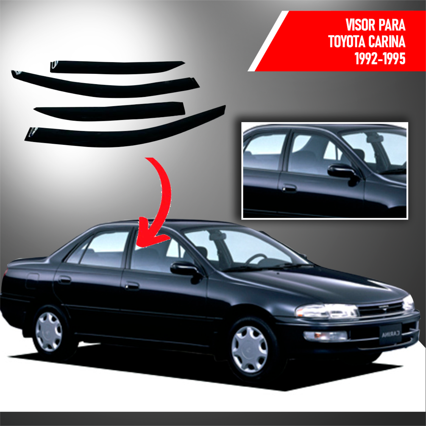 VISOR FOR TOYOTA CARINA 1992-1995