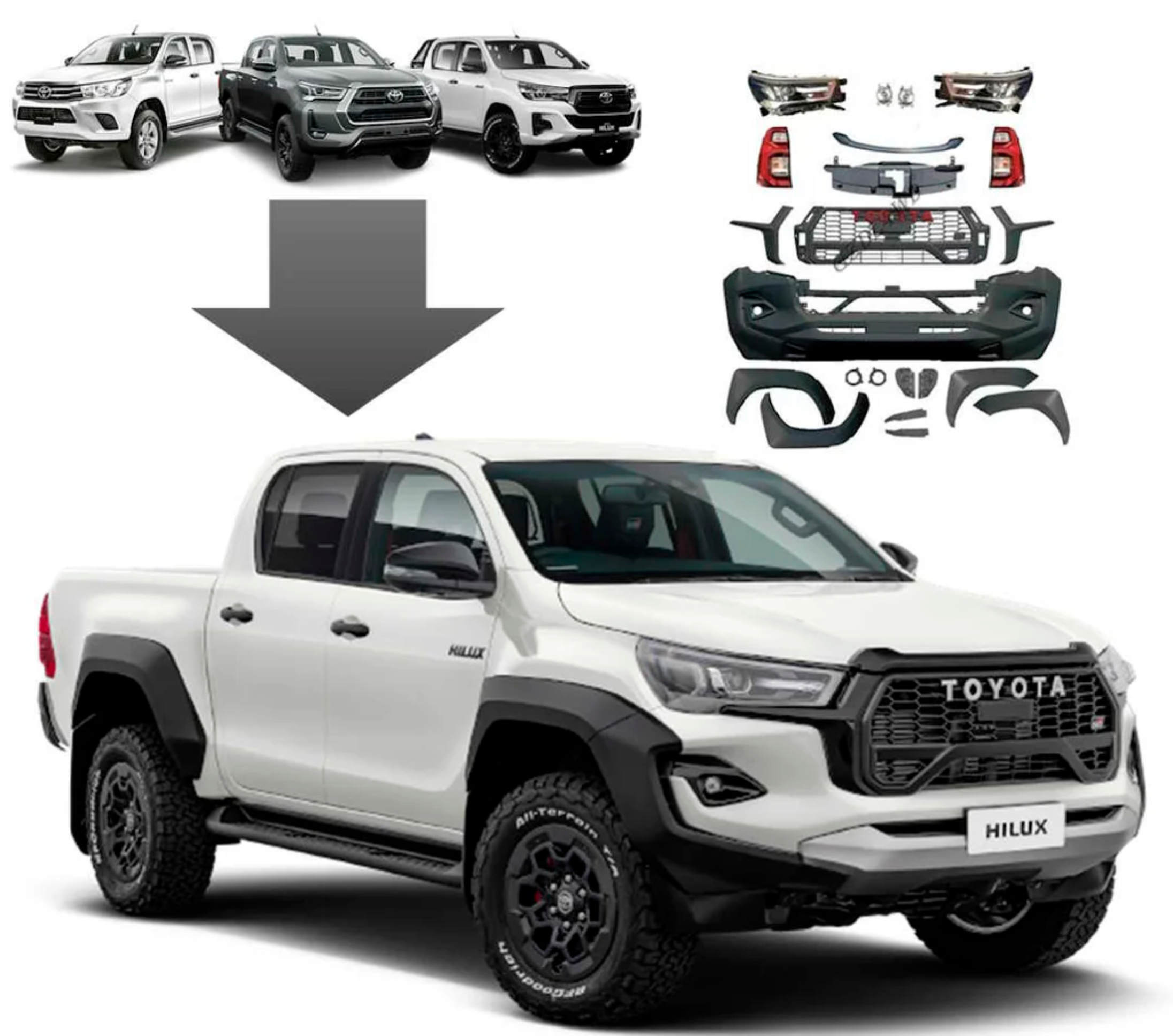 CAMBIO DE FRENTE HILUX 16/24 GR SPORT 2024