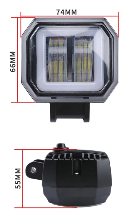 FARO AUXILIAR LEDS C/OJO ANGEL AZUL 12-24v 20W