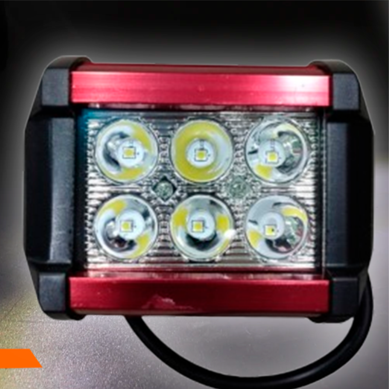 FARO AUXILIAR HYPER LEDS IR-1810 8-80V 18W 6000K 1200LM ROjO