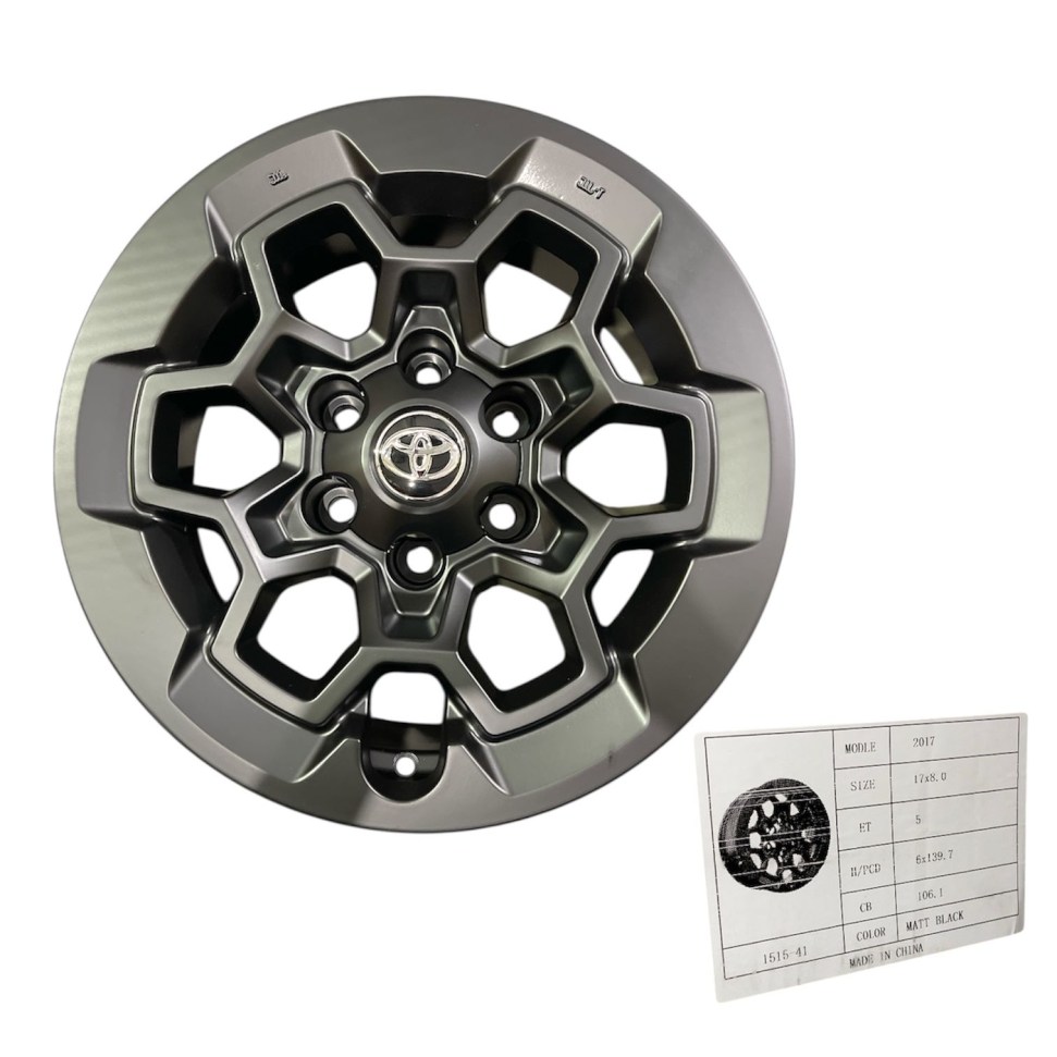 LLANTA ES2017 17x8 5 6x139.7 106,1 MATT BLACK