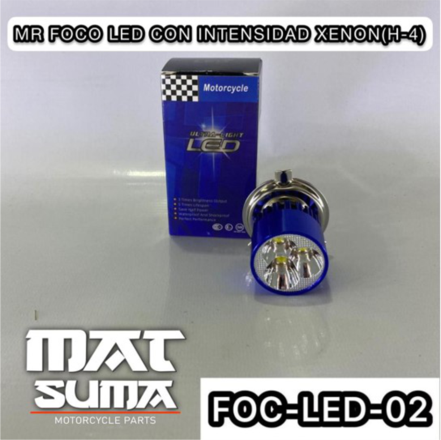 FOCO LED CON INTENSIDAD XENON (H-4)