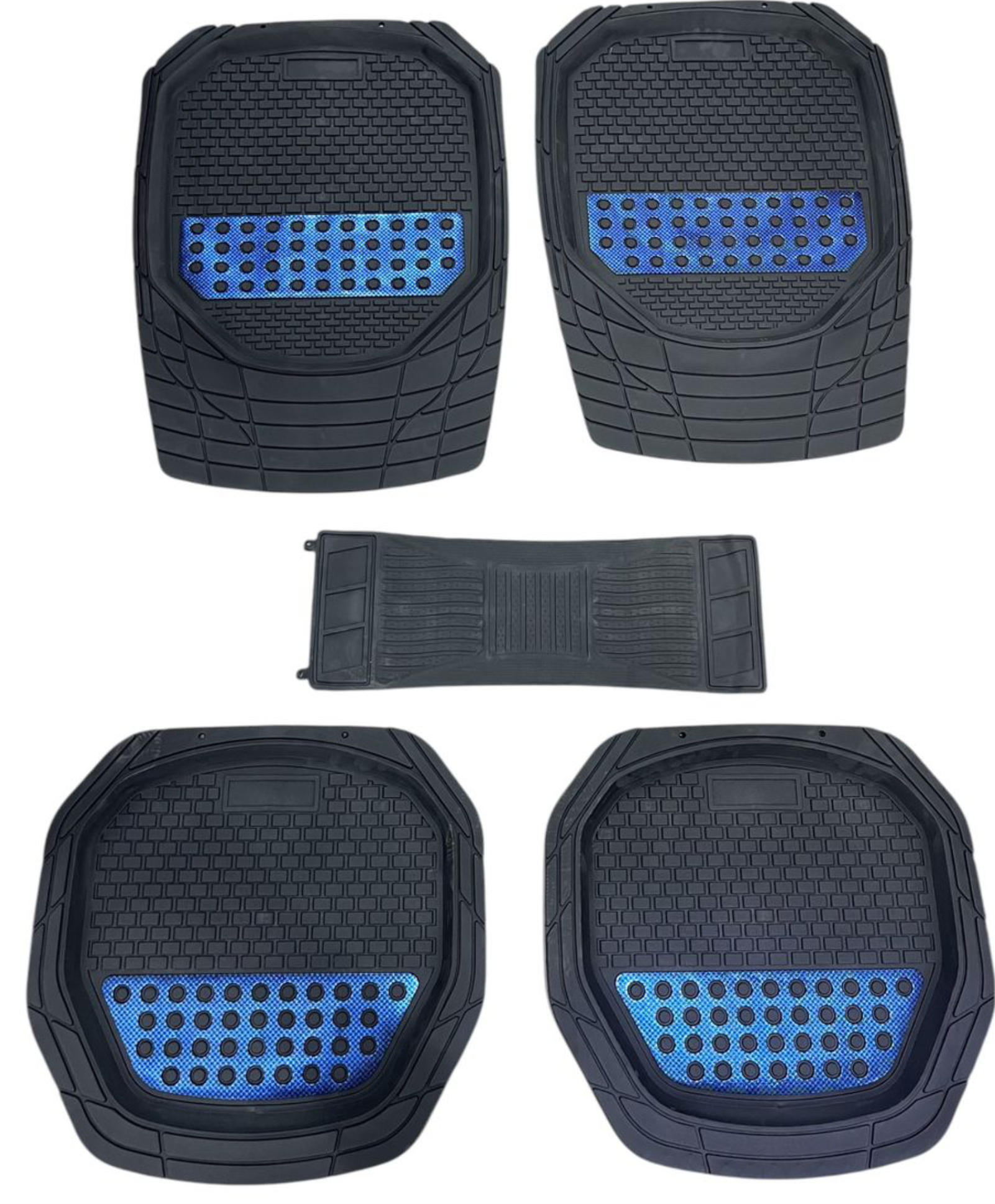 TAPETE FRANCIELY BANDEJA CARBON BLUE 5 PIEZAS 23110