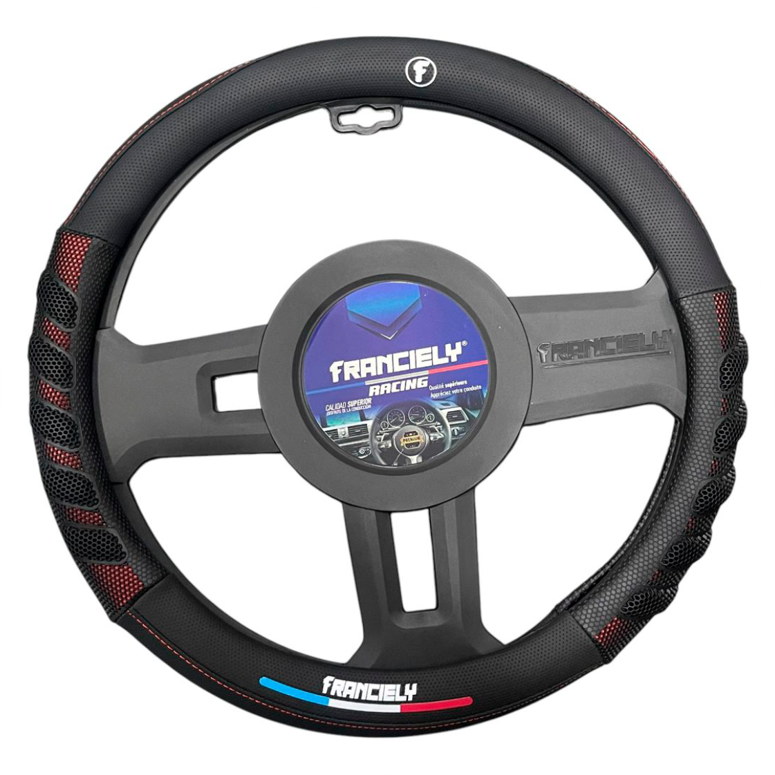 CUBRE VOLANTE FRANCIELY FRCU02black/red