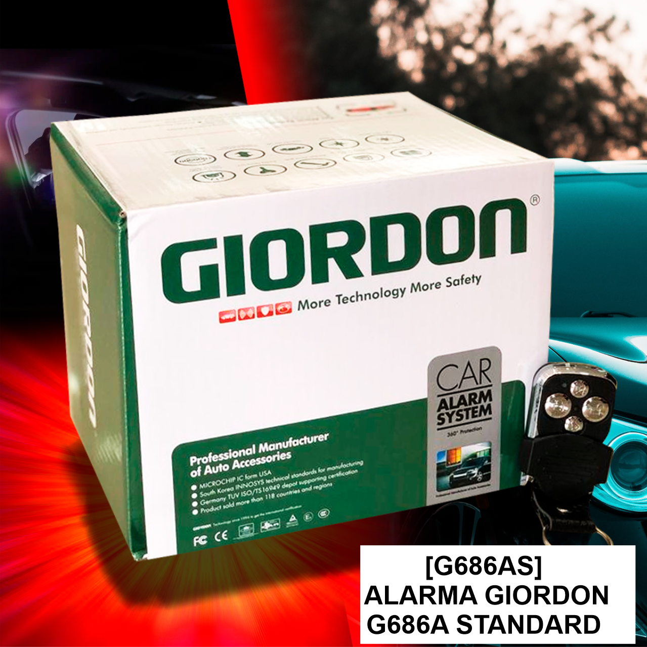 CAR ALARM GIORDON G686A STANDARD