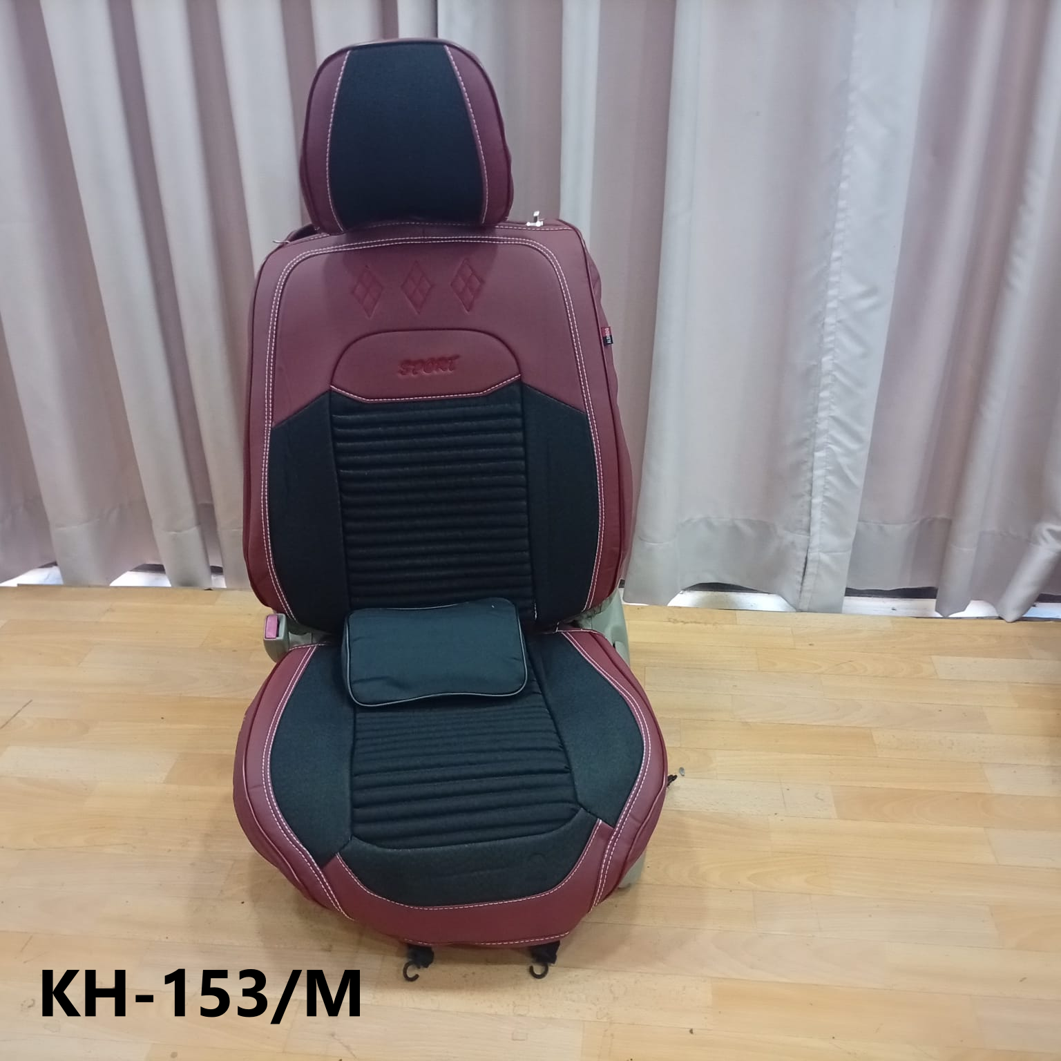 CUBRE ASIENTO maroon/black