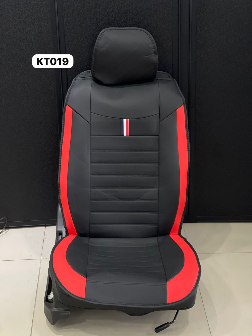 CUBRE ASIENTO FRANCIELY BLACK/RED LINE