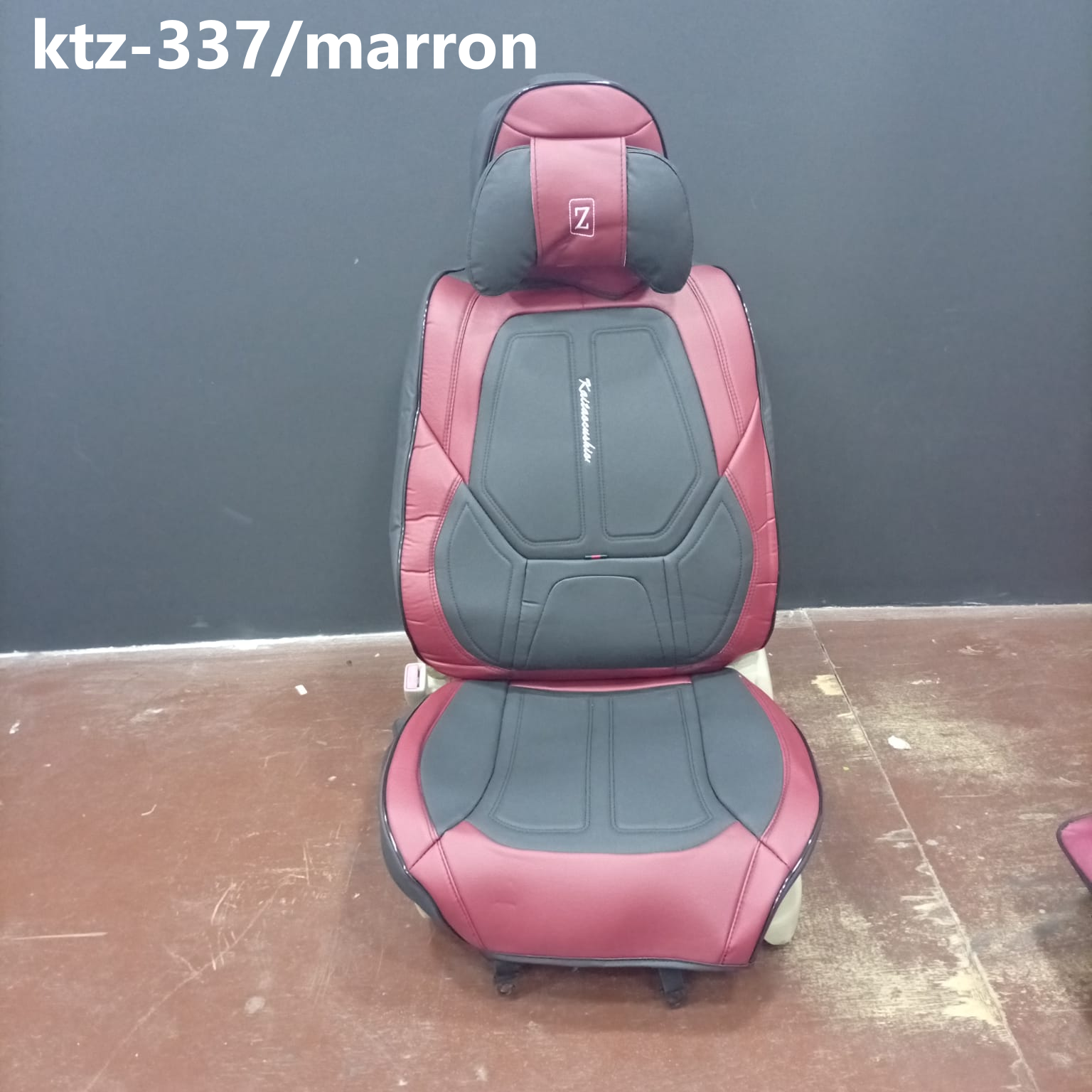 CUBRE ASIENTO maroon/black