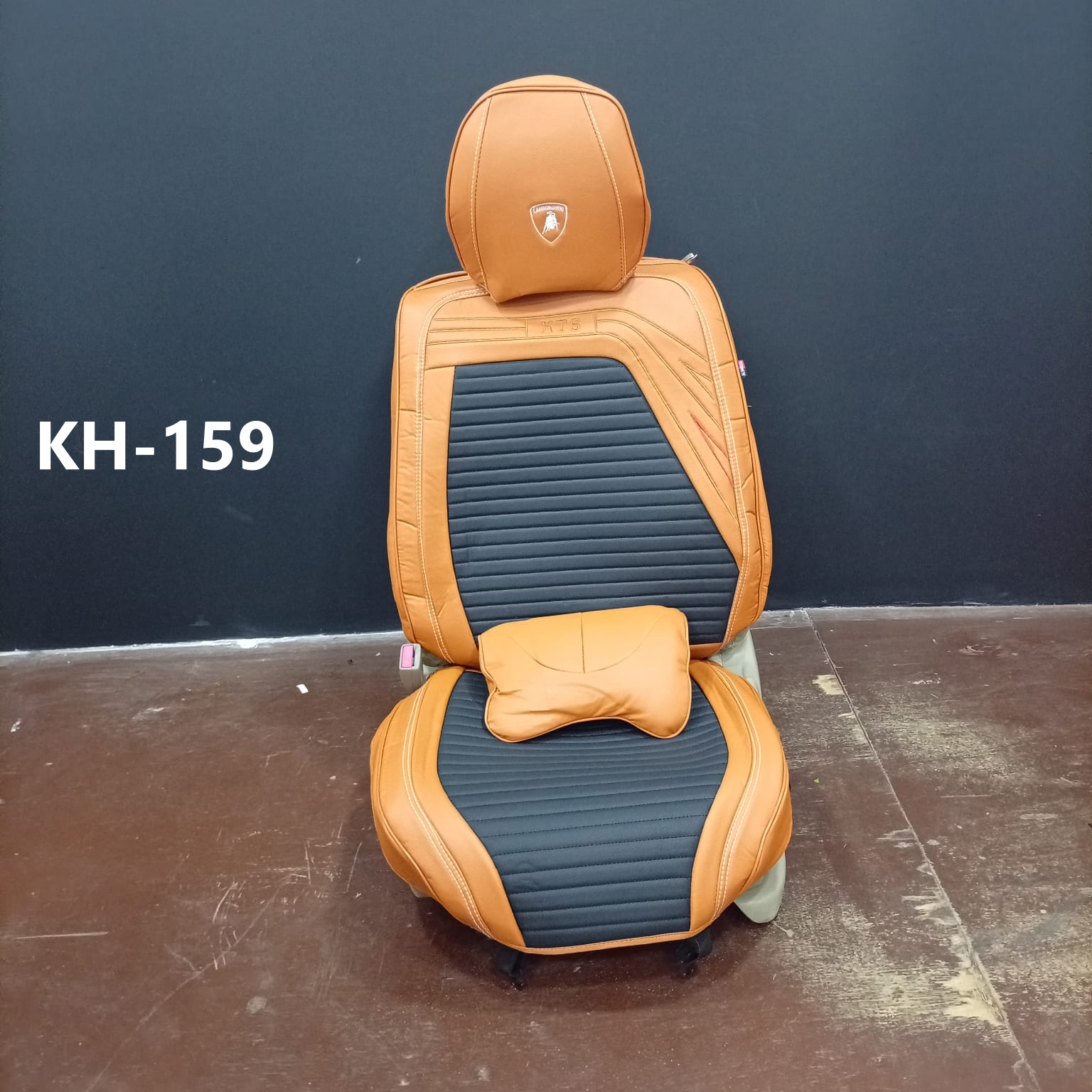 CUBRE ASIENTO orange/black