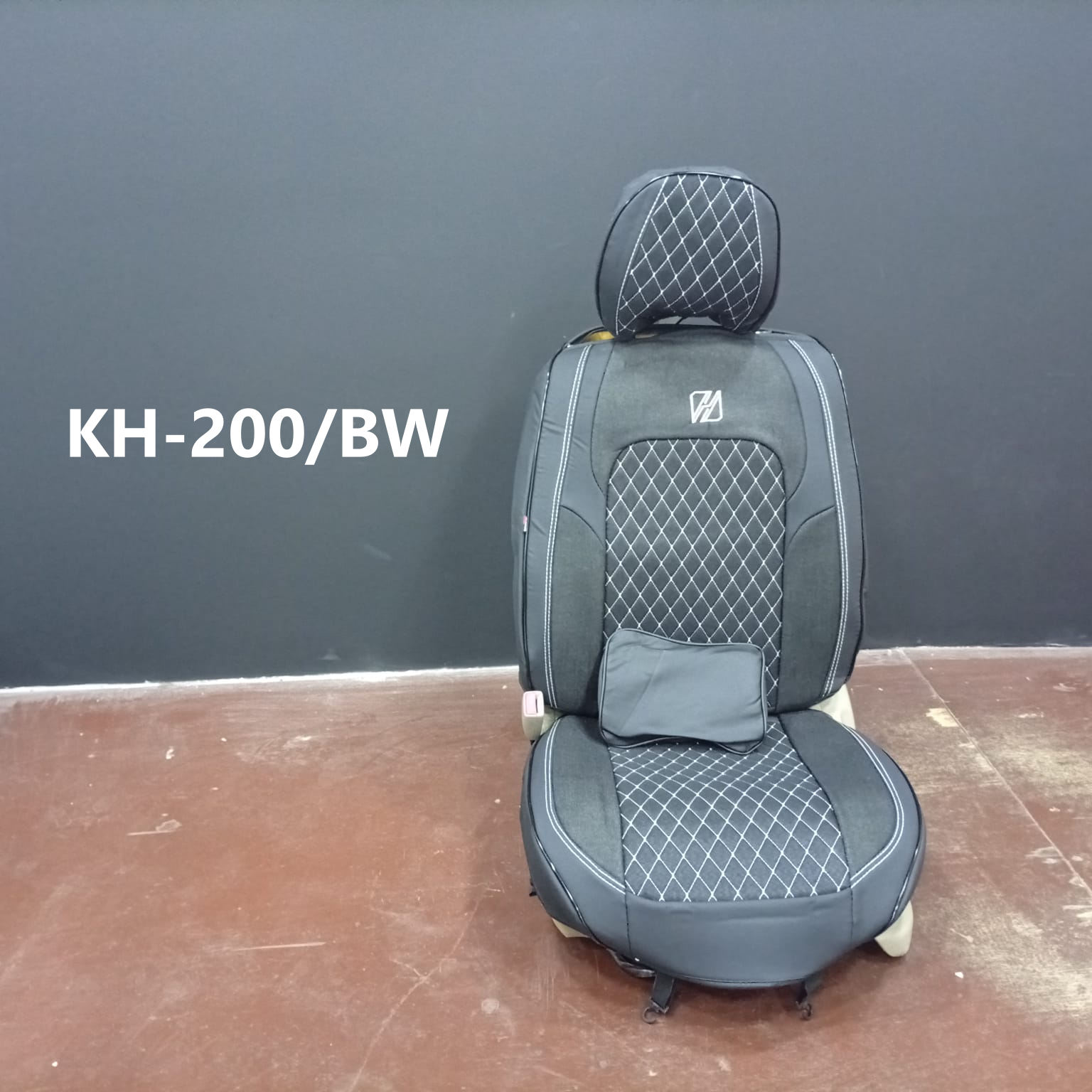 CUBRE ASIENTO black white line 2pcs