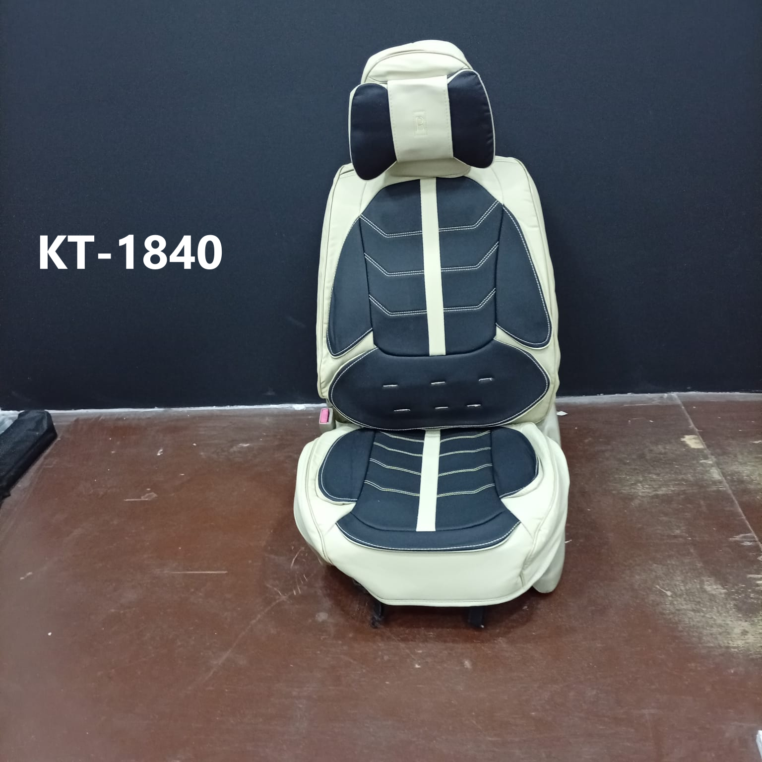 CUBRE ASIENTO beige/black