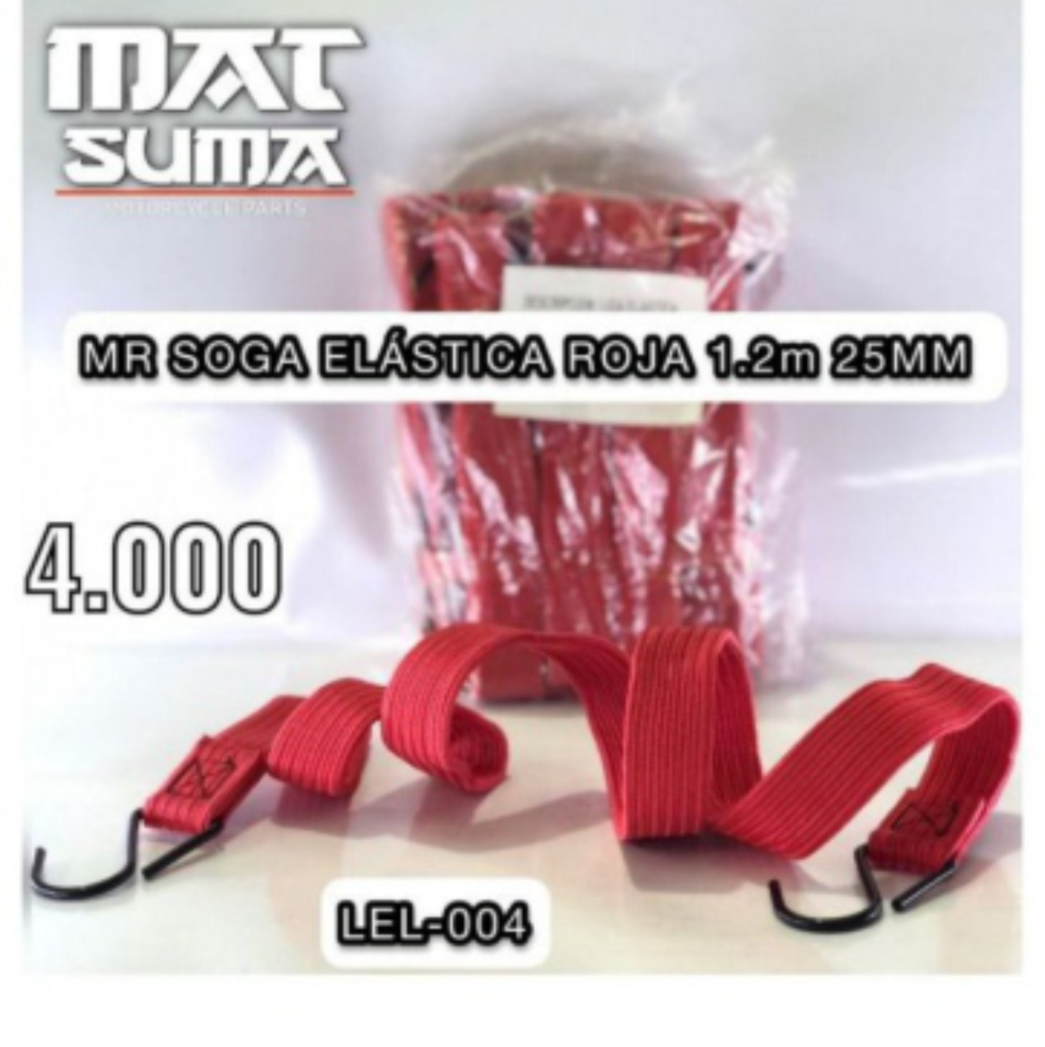 LIGA ELASTICA ROJA 1,2MTSx25CM ROJA