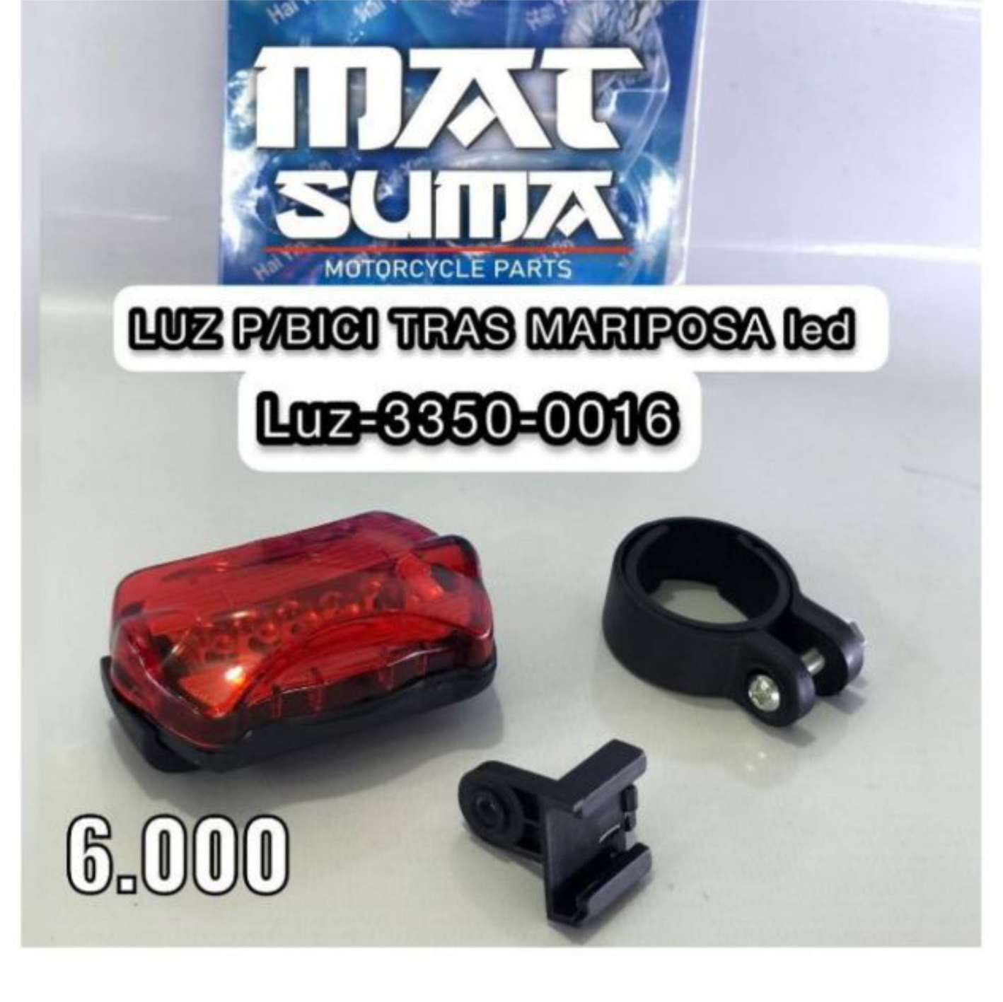 LUZ P/BICI TRAS MARIPOSA LED
