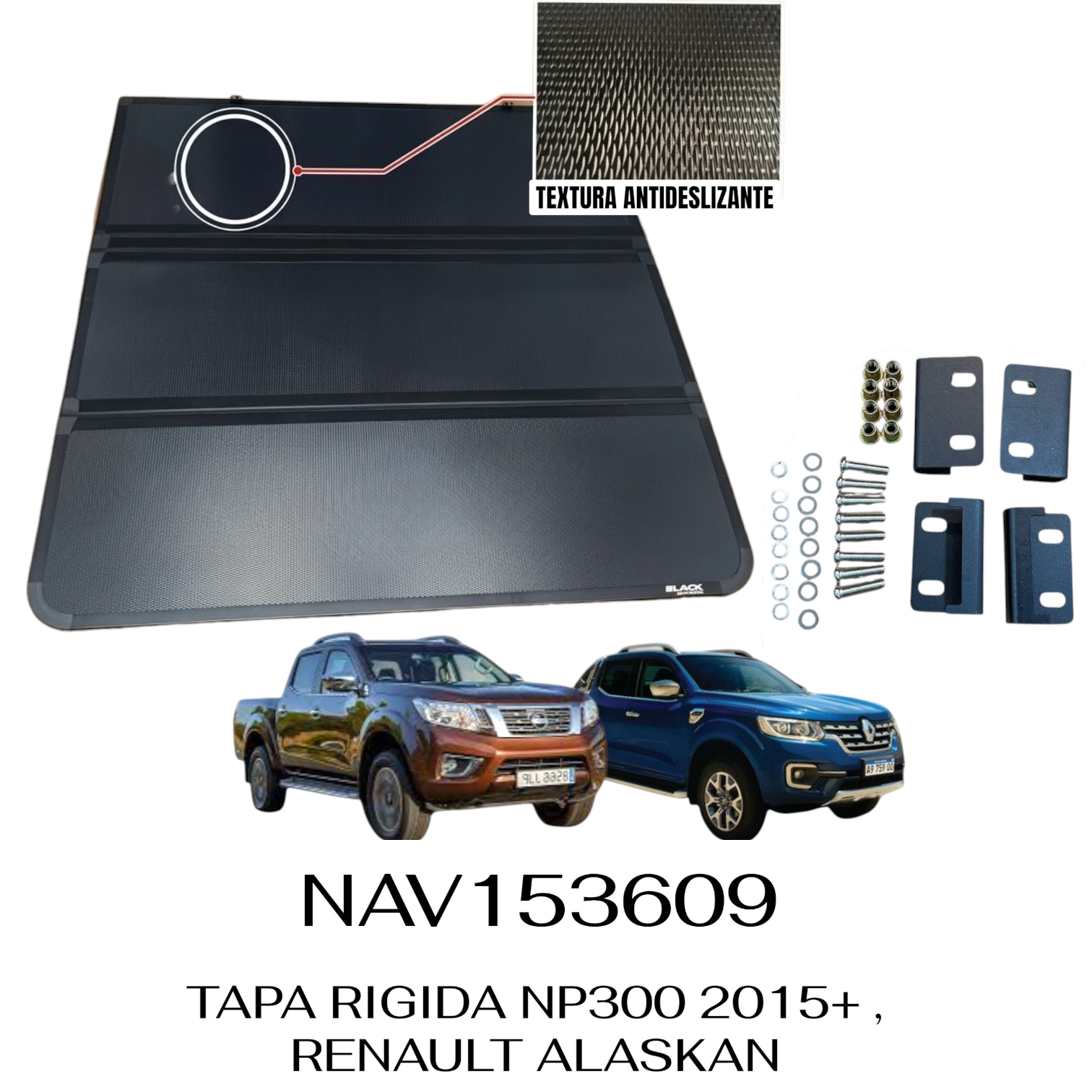 TRI FOLIO BLACK OFF ROAD NP300 2016+ RENAULT ALASKAN