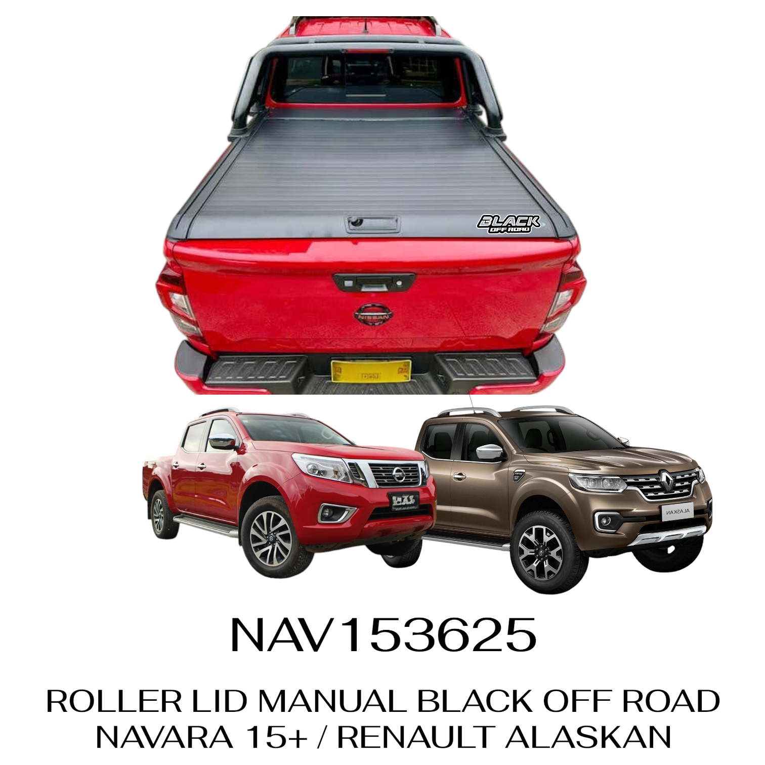 ROLLER LID BLACK OFF ROAD NAVARA 15+ / RENAULT ALASKAN