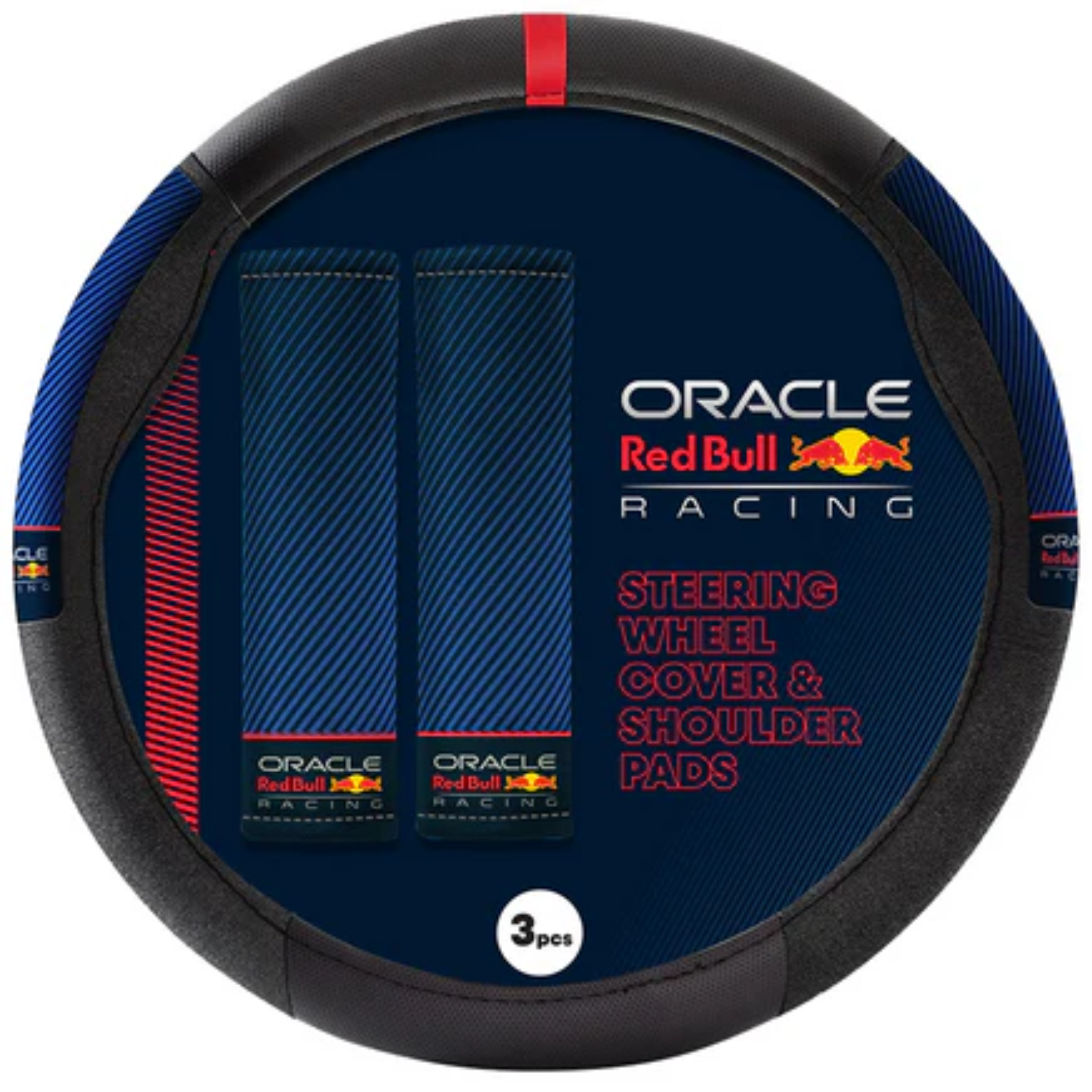 RED BULL CUBRE VOLANTE/CUBRE CINTURON BLACK RED 002