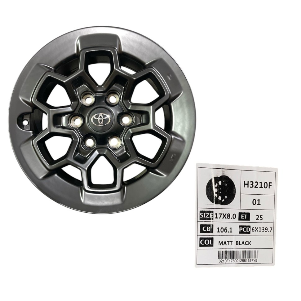LLANTA RE-3210FFL 17X8.0 +25 6*139.7 106,1 matte black
