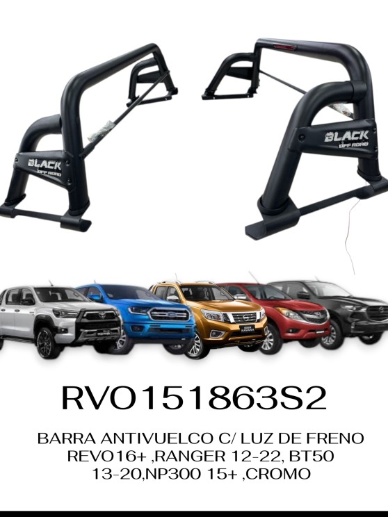 BARRA ANTIVUELCO 1 CAÑO C/ LUZ DE FRENO REVO 2015+BLACK