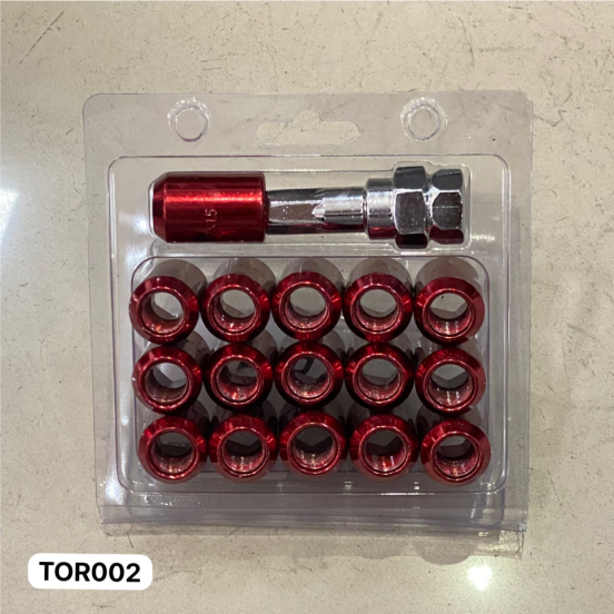 TUERCA LLAVE L M12*1.5  32mm ROJO RX