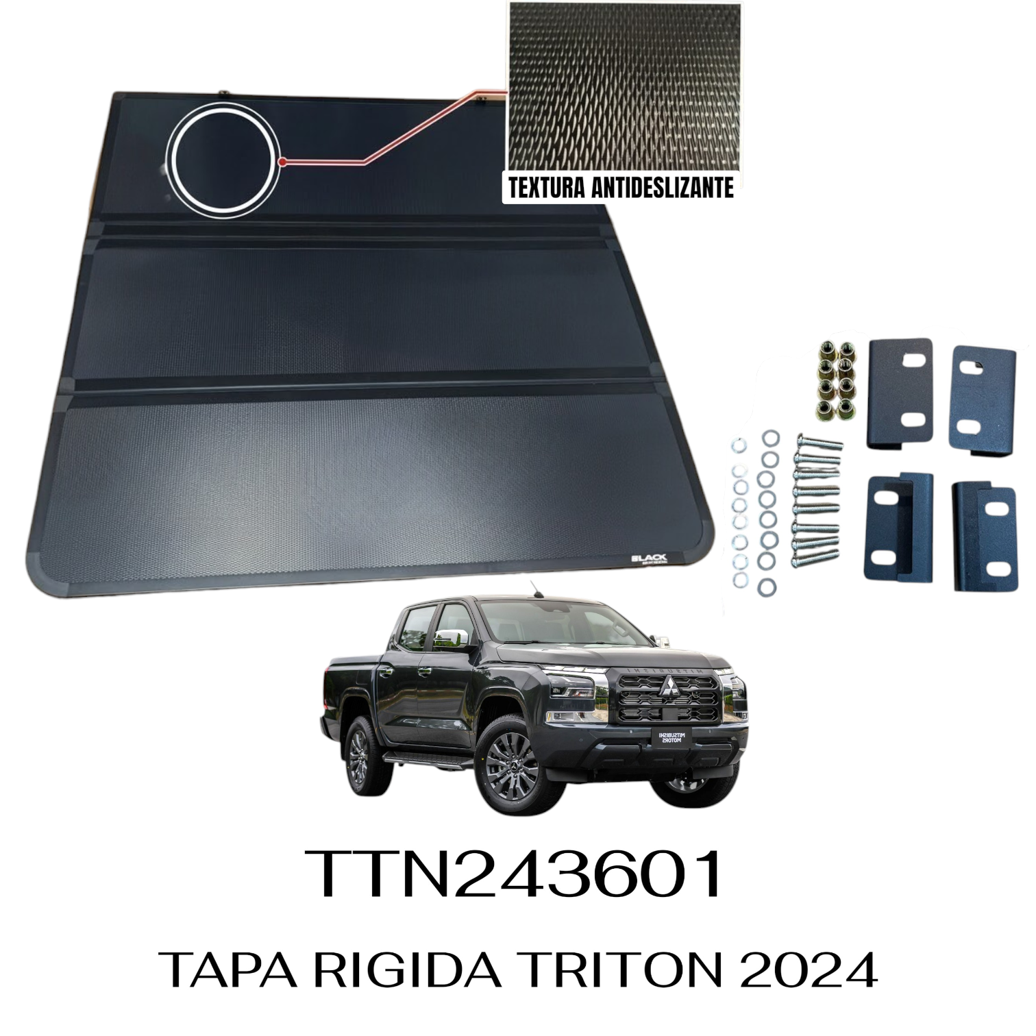 TAPA RIGIDA BLACK OFF ROAD TRITON 2024