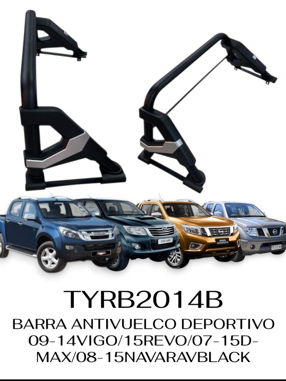 BARRA ANTIVUELCO 1 CAÑO 09-14 VIGO / 15 REVO /07-15D-MAX/08-15 NAVARA BLACK