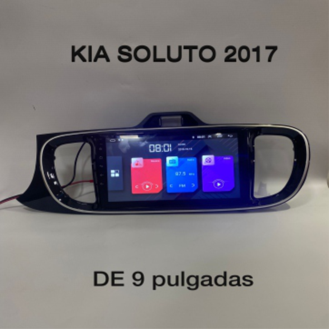 Moldura "2017+ KIA PEGAS/Soluto(9INCH, LHD, UV BLACK)
