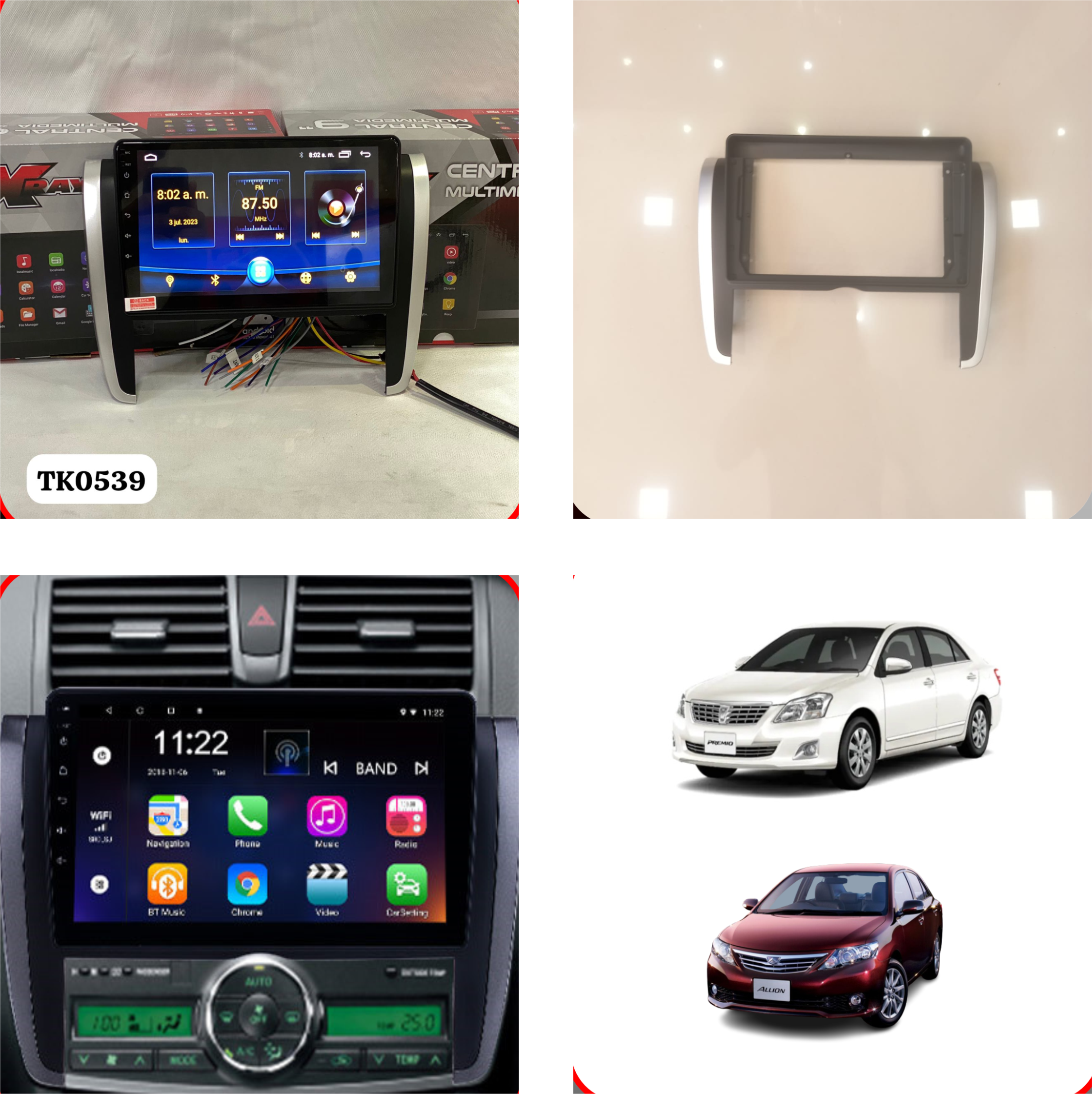 Moldura TOYOTA ALLION 9" 2008 AL 2010