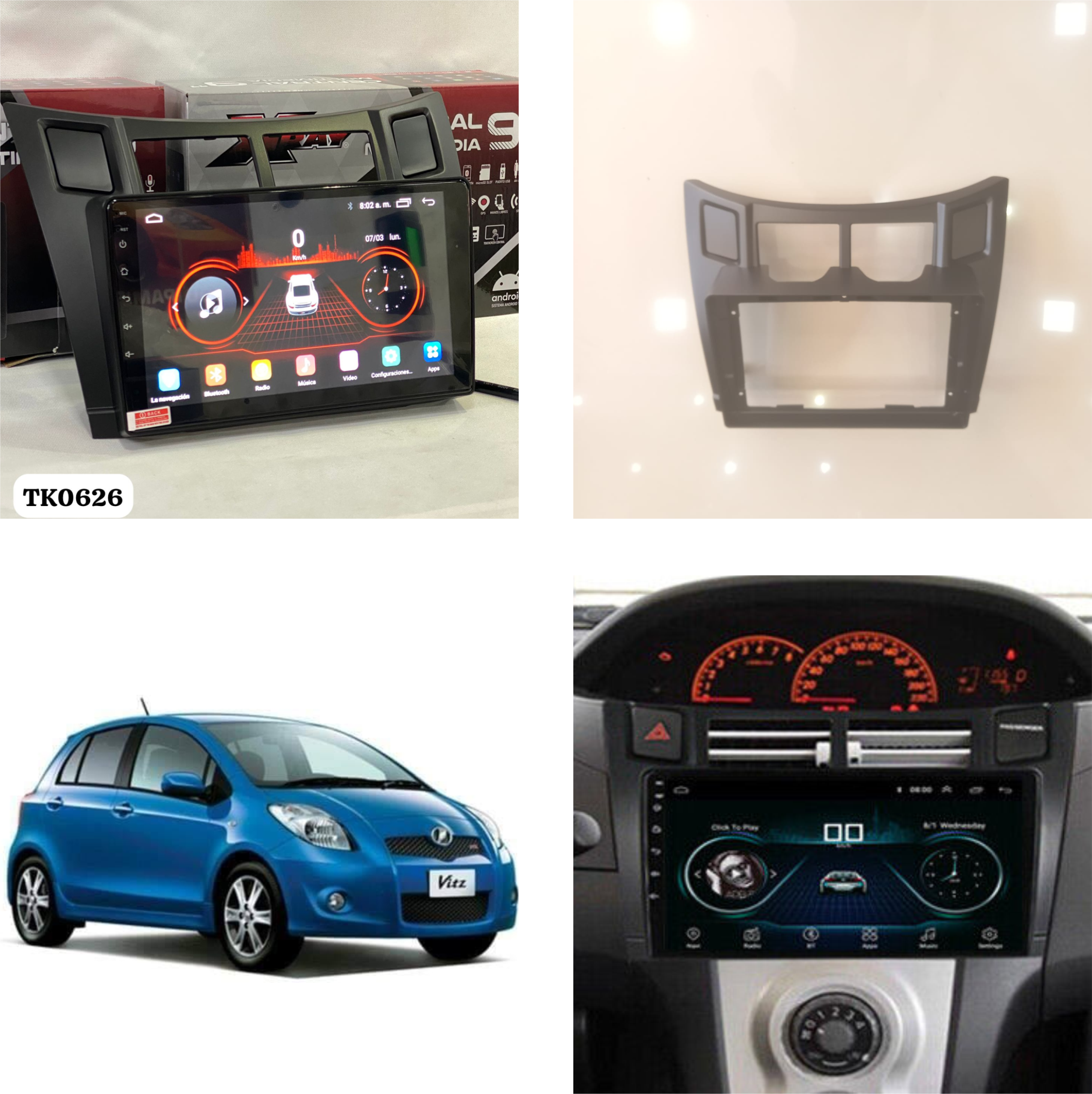 MOLDURA TOYOTA NEW VITZ 2006 9 PULGADAS