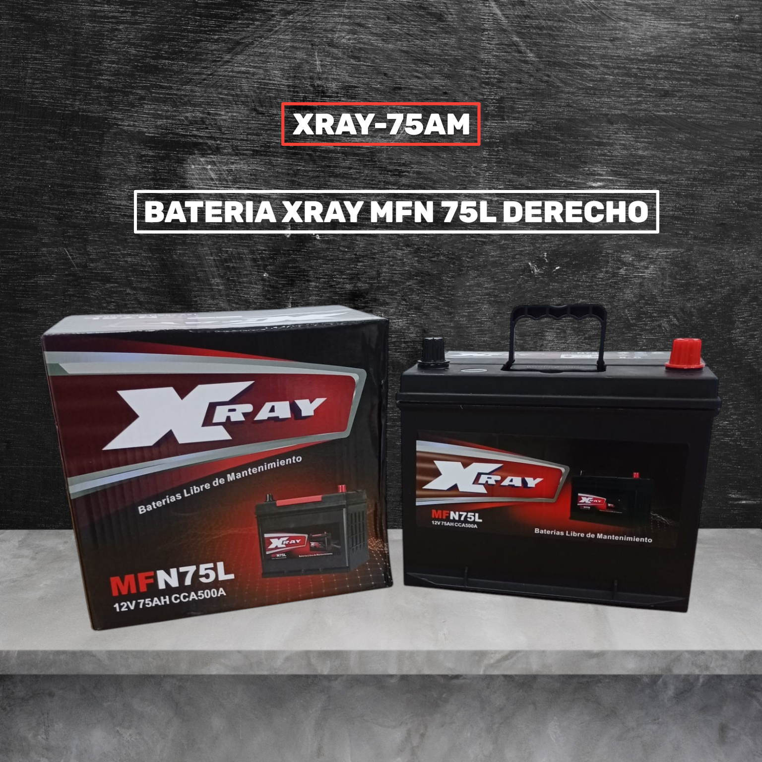 BATERIA XRAY MFN 75L DERECHO