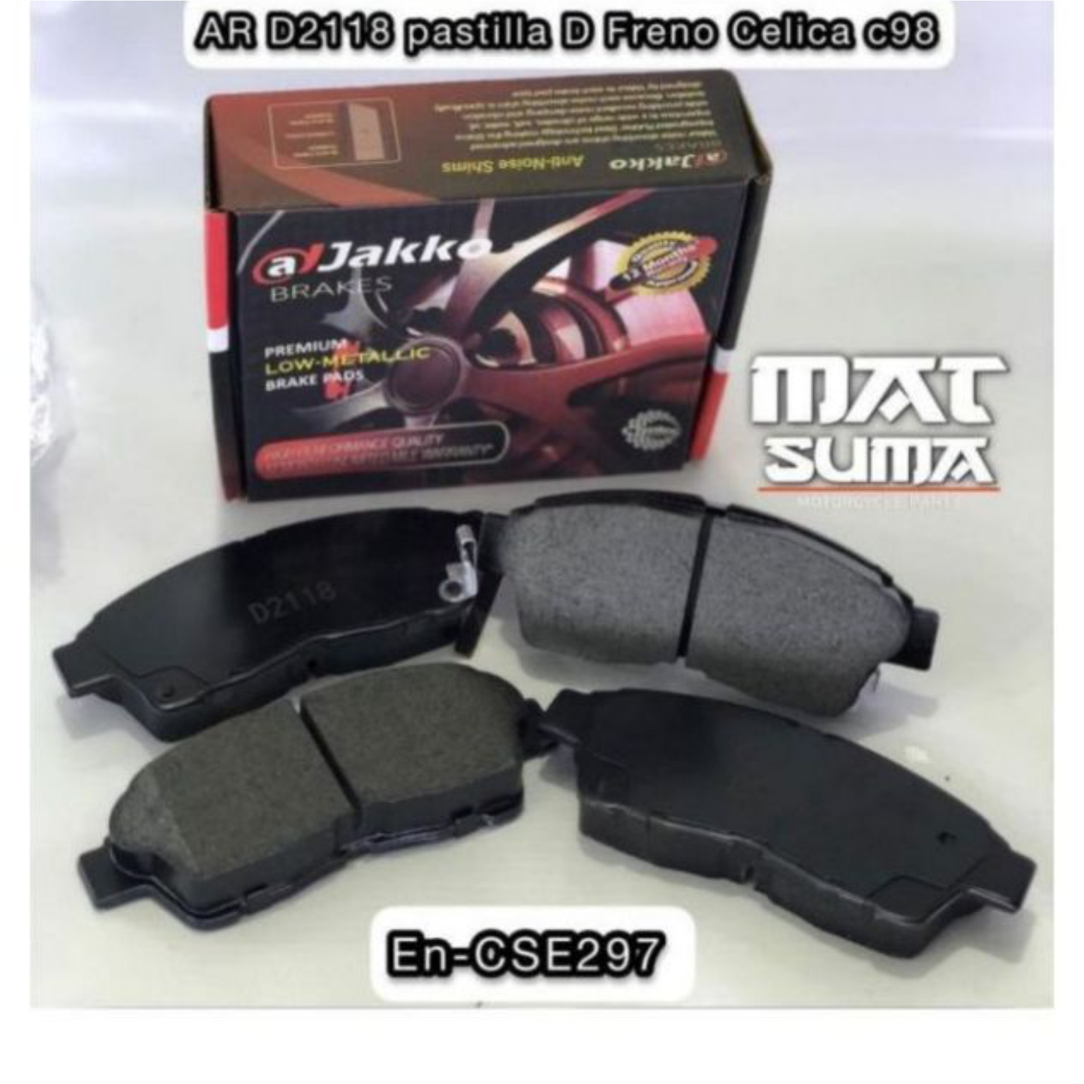 PASTILLA D FRENO CELICA C98 AR D2118