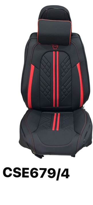 CUBRE ASIENTO NEGRO C/ ROJO