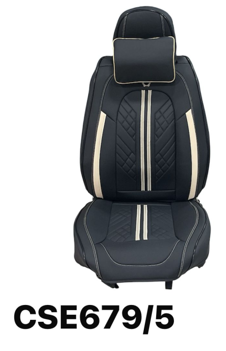 CUBRE ASIENTO NEGRO C/ GRIS